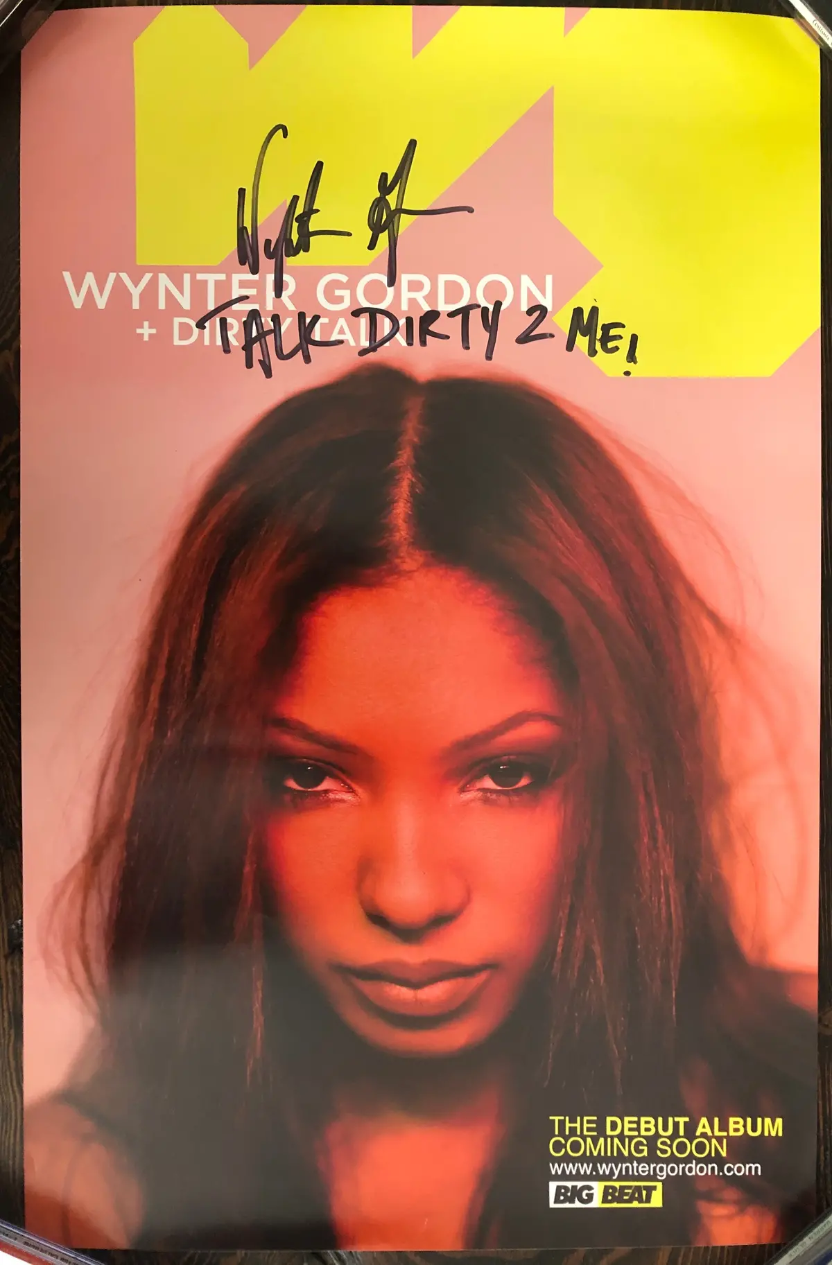 Wynter Gordon - Dirty Talk - Promo Poster - Autographed 1