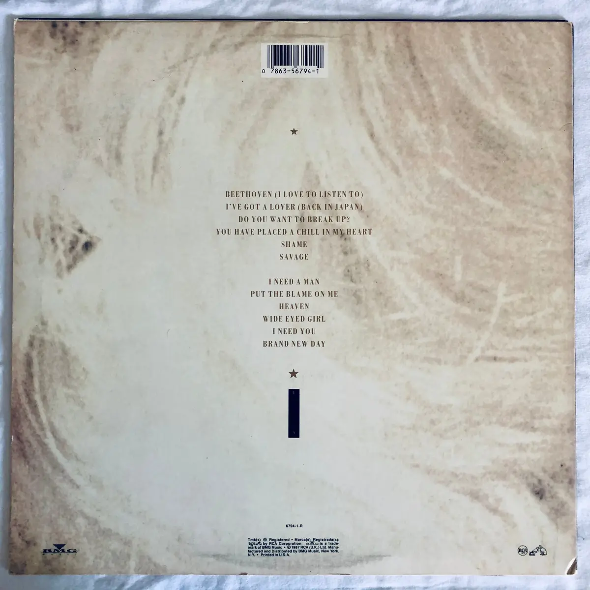 Eurythmics (Annie Lennox )- Savage - '87 Lp Vinyl - Used 2