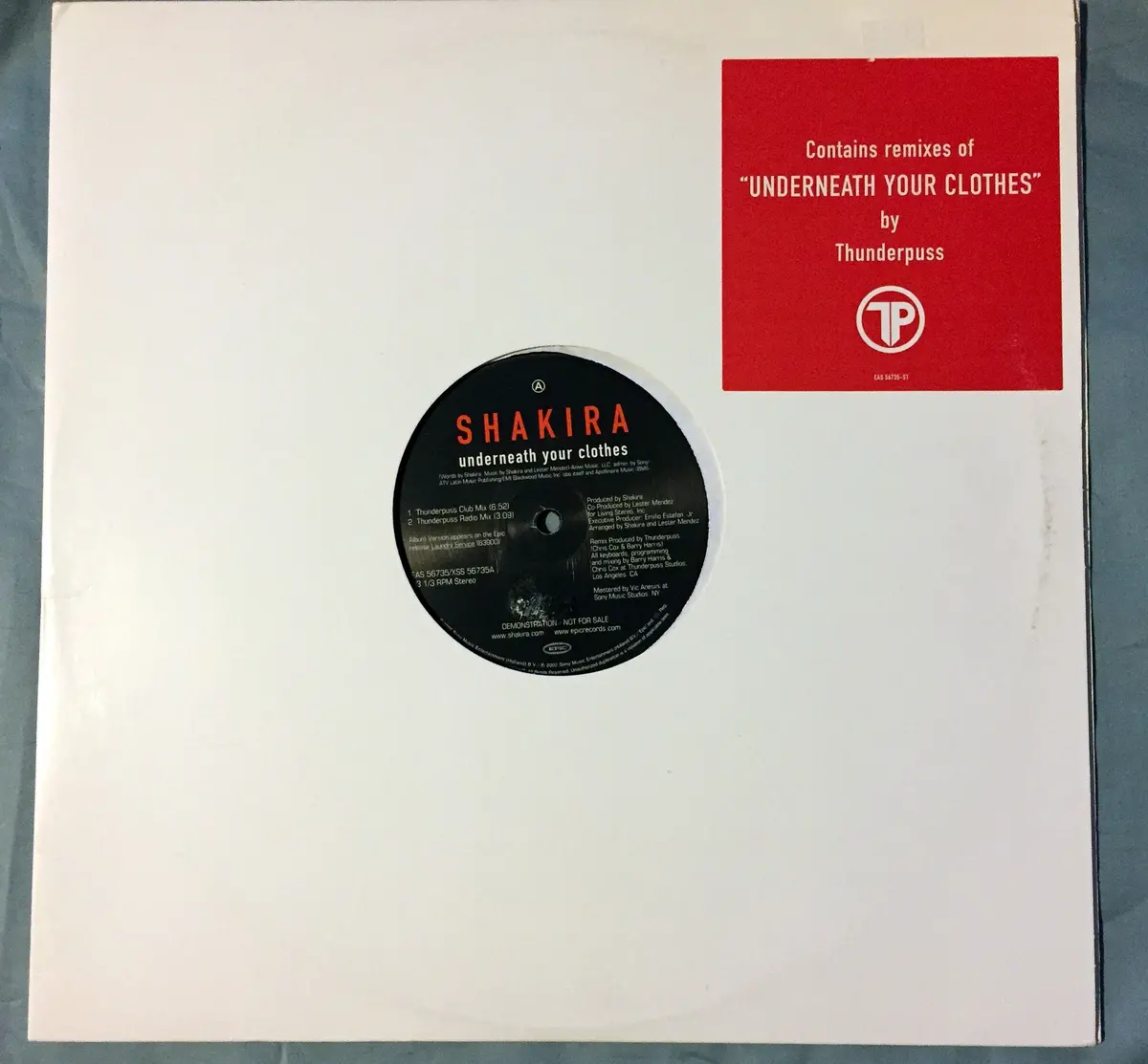 Shakira - Underneath Your Clothes - 12" 1