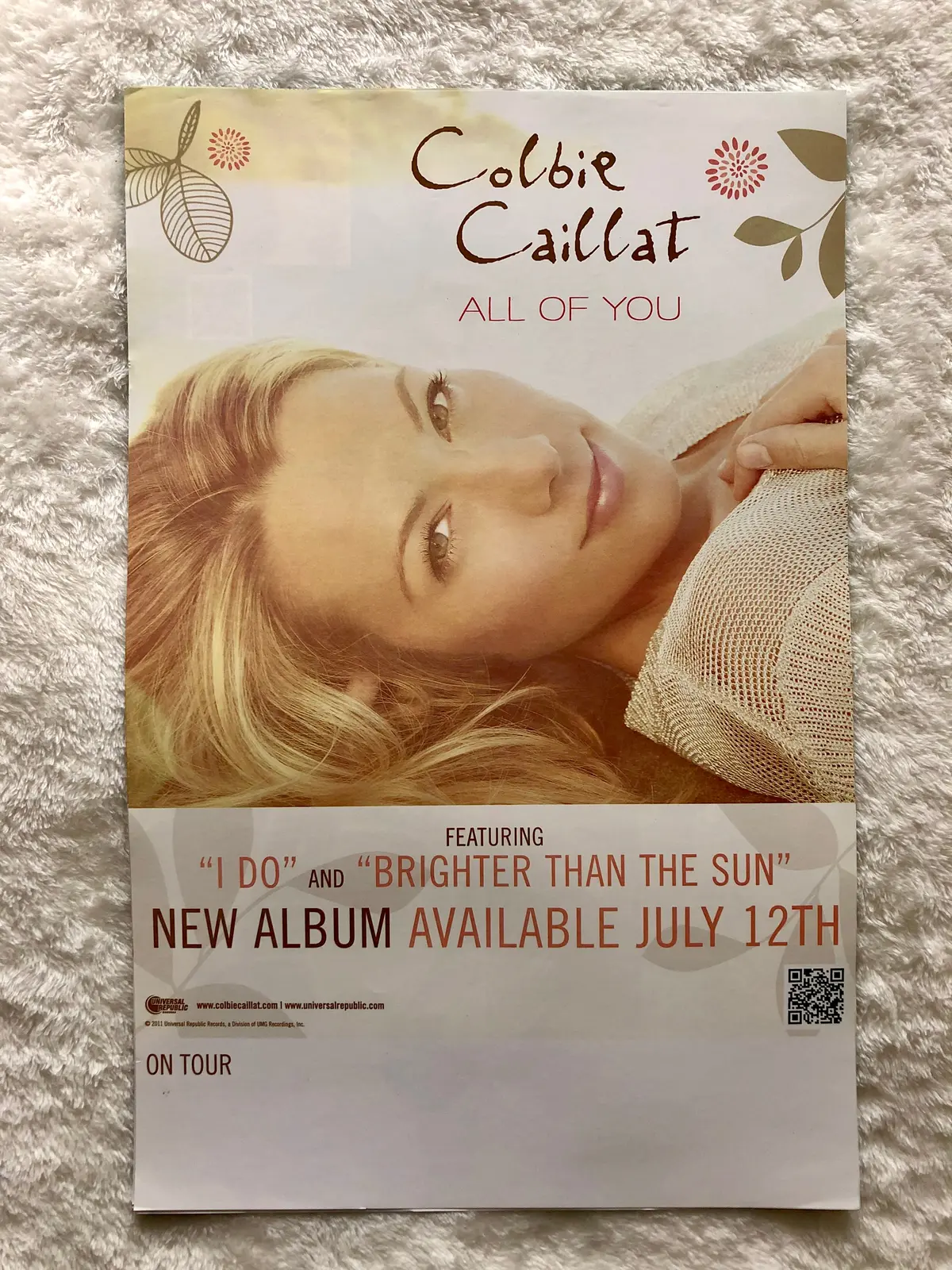 Colbie Caillat - All Of You - Double Sided Promo Poster 1