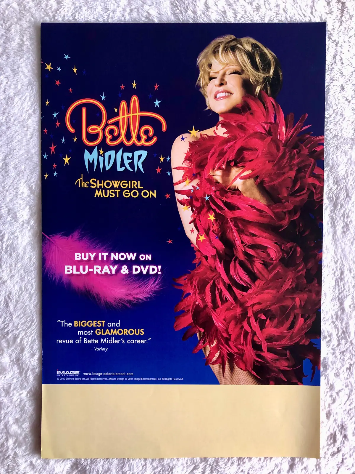 Bette Midler - The Showgirl Must Go On - Double Sided Promo Poster 1