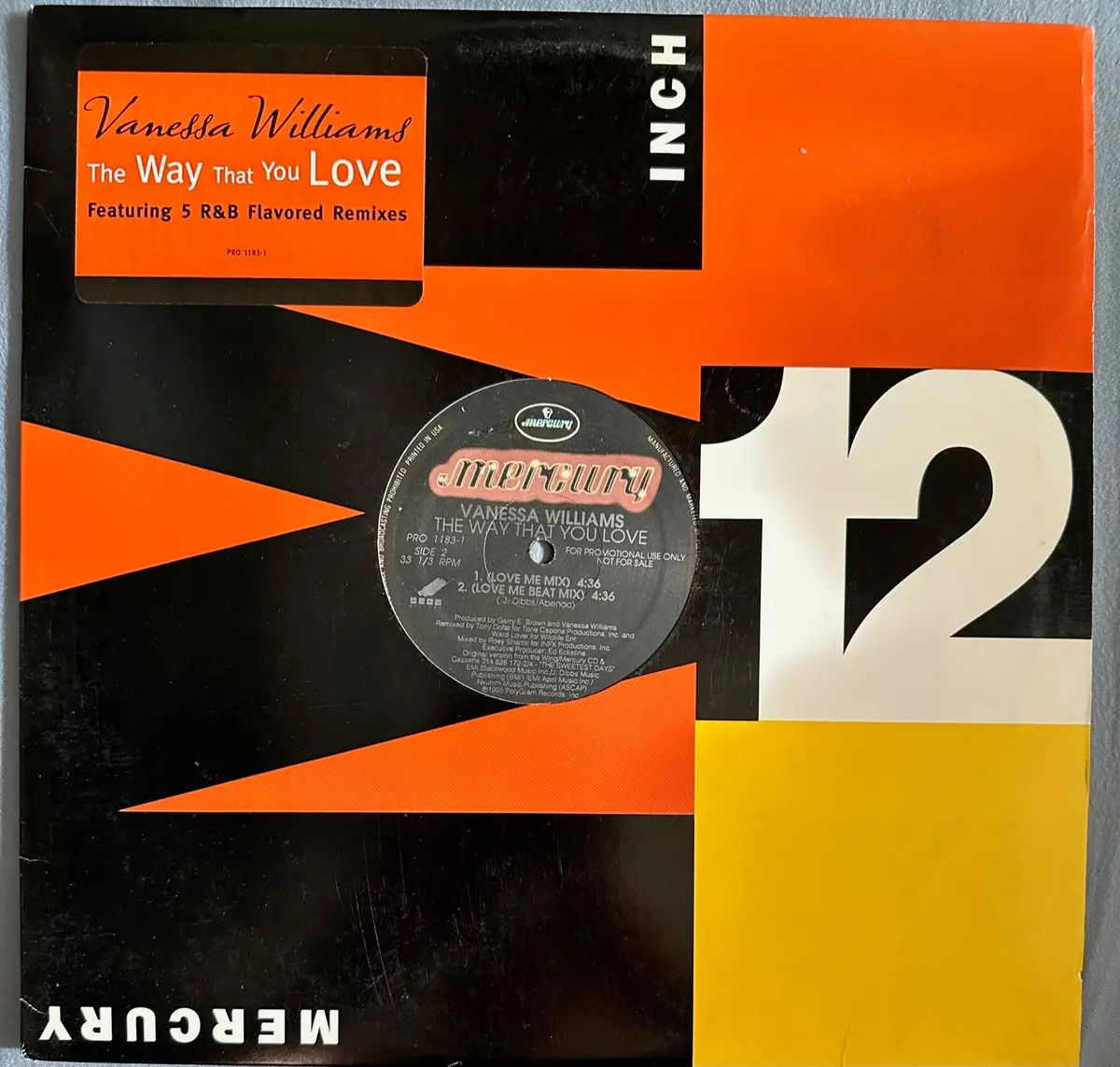 Vanessa Williams  - The Way That You Love (Us Promo R&B Mixes 12" Single) Used 1