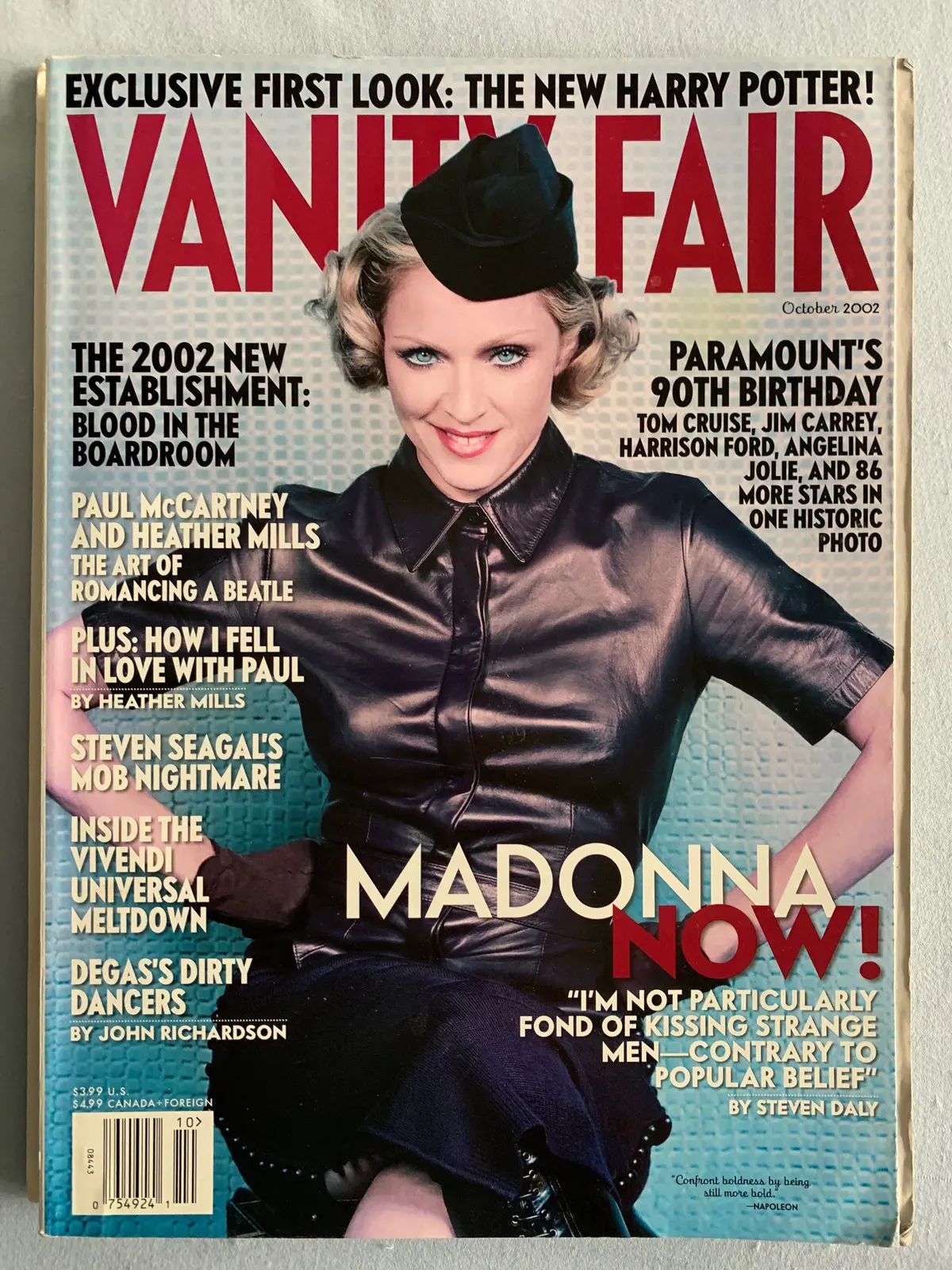 Madonna Vanity Fair Magazine  Oct. 2002  - Used 1