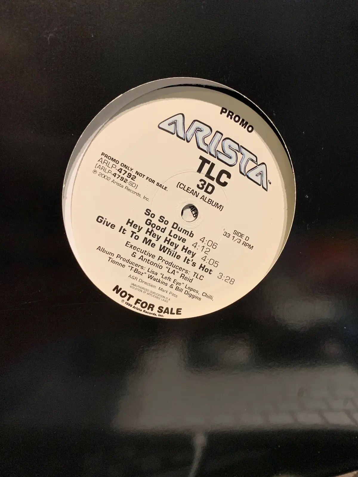Tlc - "3D" Double Promotional 2002  Lp Vinyl - 1