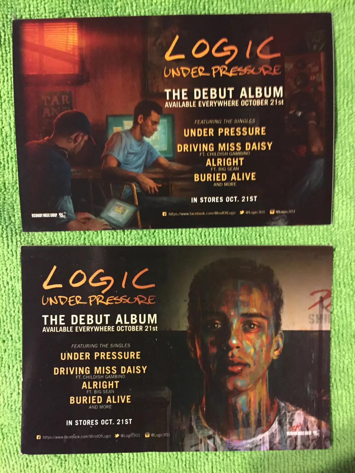 Logic - Under Pressure Promo Postcard - You Get 2! 1