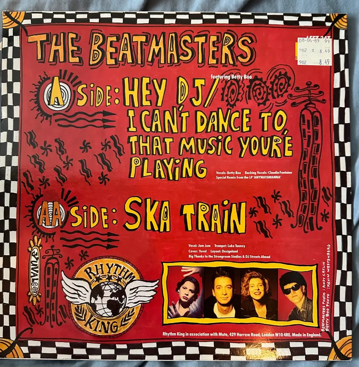 Betty Boo W/ The Beatmasters - Hey Dj / I Can't Dance.. 12" Single Lp Vinyl - Used 2
