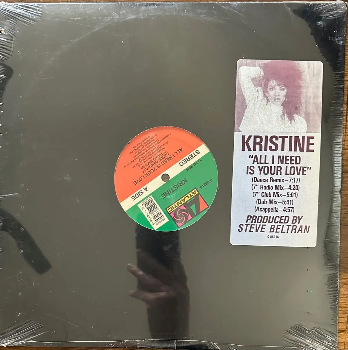 Kristine W.  All I Need Is Your Love 12" Single Lp Vinyl - New 1