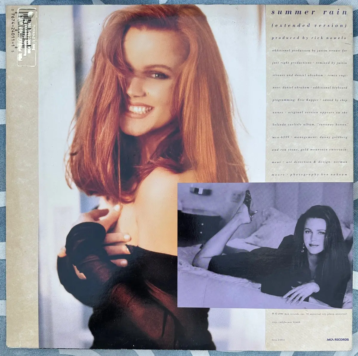 Belinda Carlisle - Summer Rain 12" Remix (Promo) Lp Vinyl - Used 2