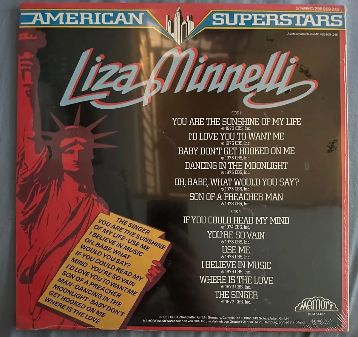 Liza Minnelli - American Superstars Lp Vinyl - Used /Sealed 2