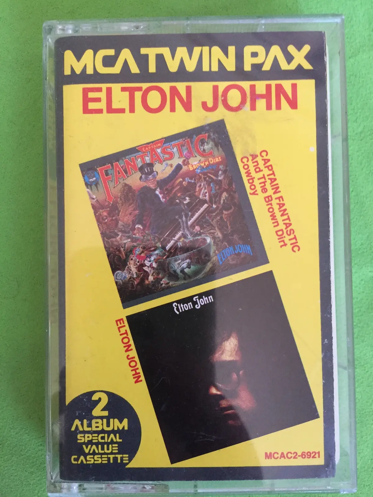Elton John - Twin Pax Audio Cassette : Captain Fantastic & Self Titled. Used 1