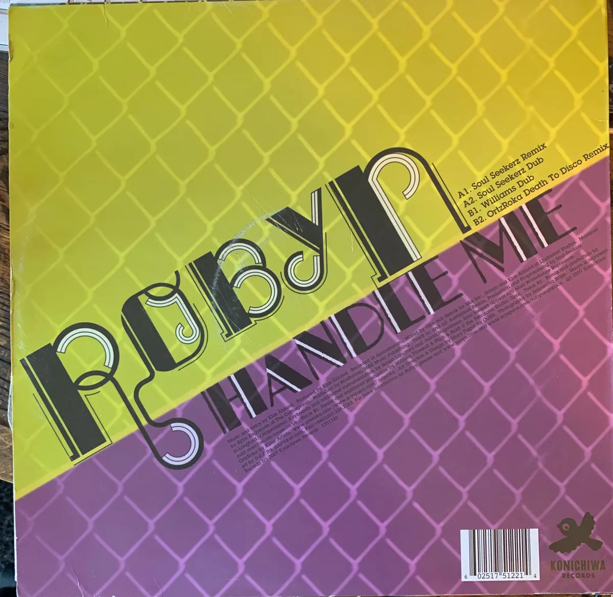 Robyn - Handle Me (12" Lp Vinyl) Used 2