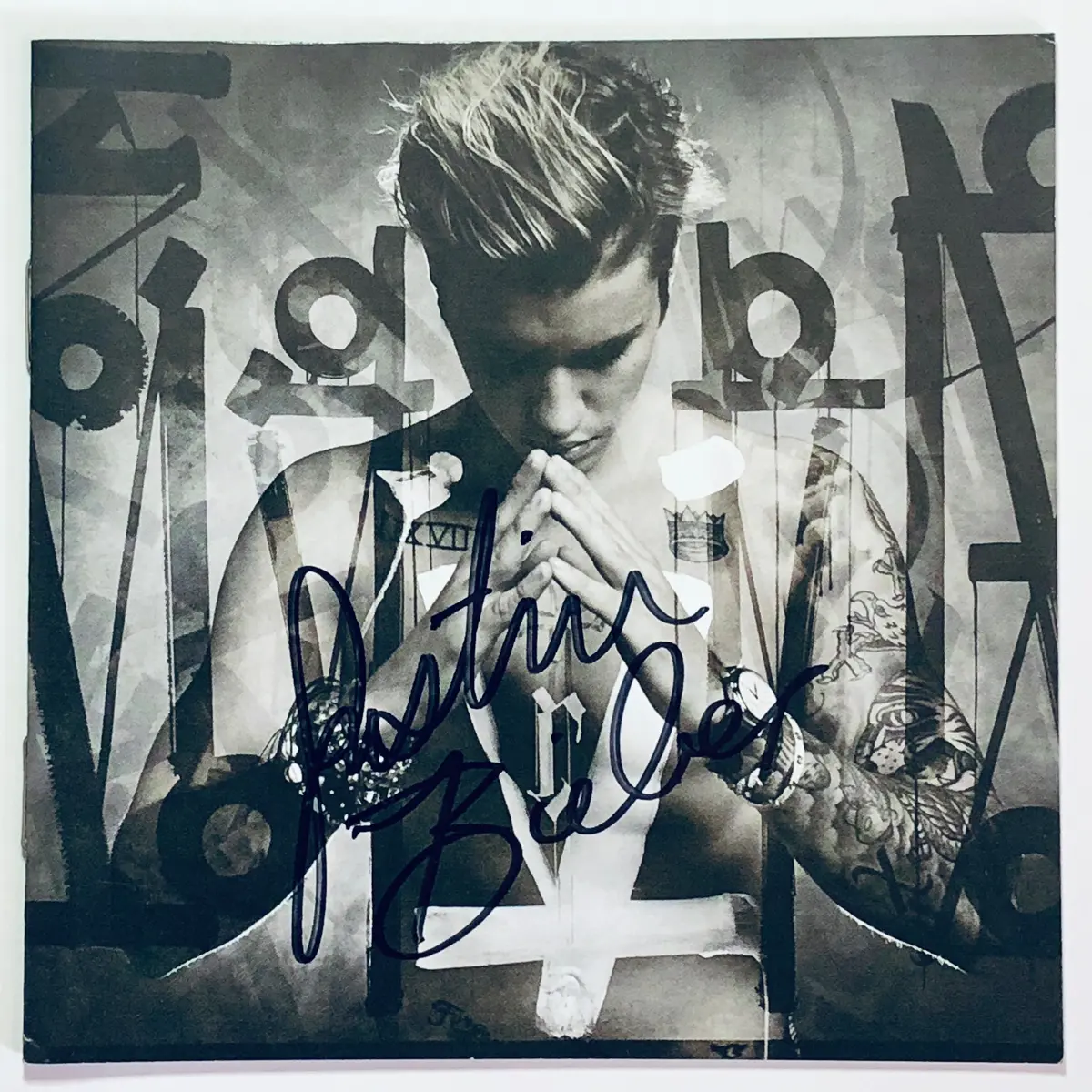 Justin Bieber - Purpose - Autographed Cd Cover Booklet 1