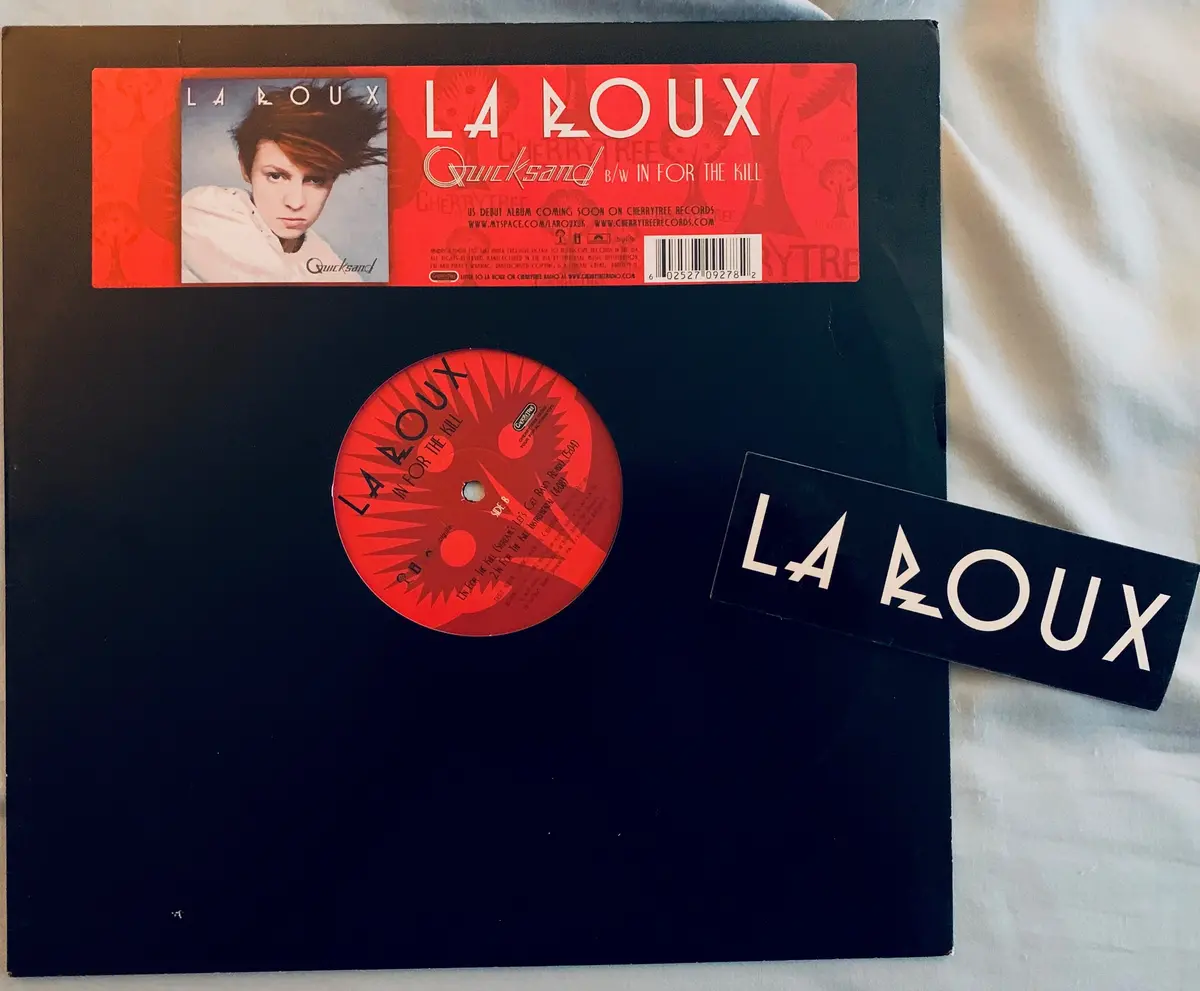 La Roux - Quicksand / In For The Kill 12" Lp Vinyl & Promo Sticker - Used 1