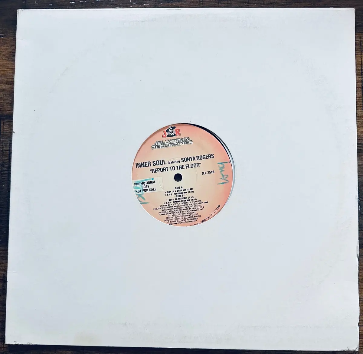 Inner Soul Ft: Sonya Rogers -- Report To The Dancefloor 12" Single Lp Vinyl - Used 1