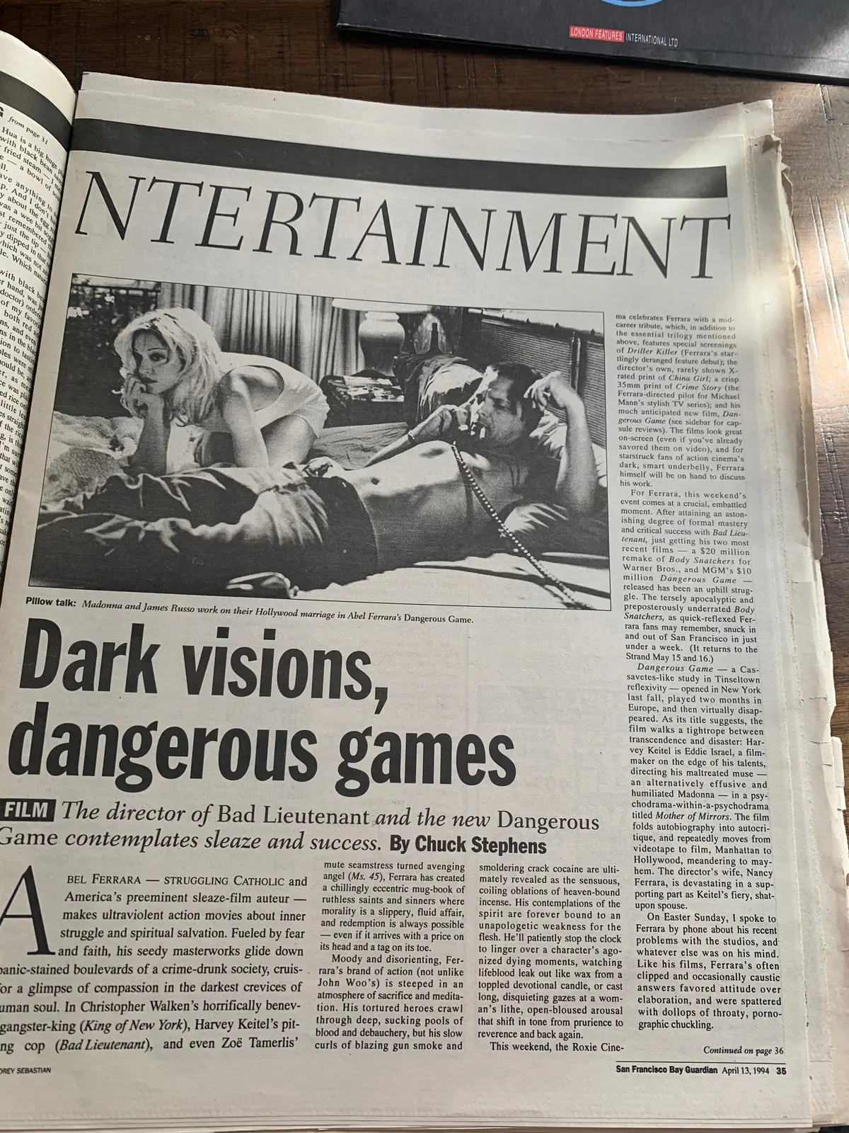 Madonna - 90S Magazine 2 Newspapers - Dangerous Game 2