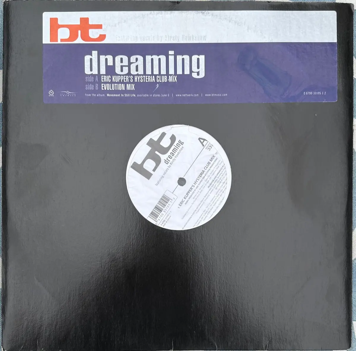 Bt Ft: Kirsty Hawkshaw   == Dreaming (Import 12" Single) Lp Vinyl - Used 1