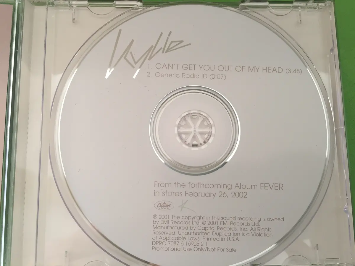 Kylie Minogue - Can't Get You Out Of My Head Promo Cd Single 2