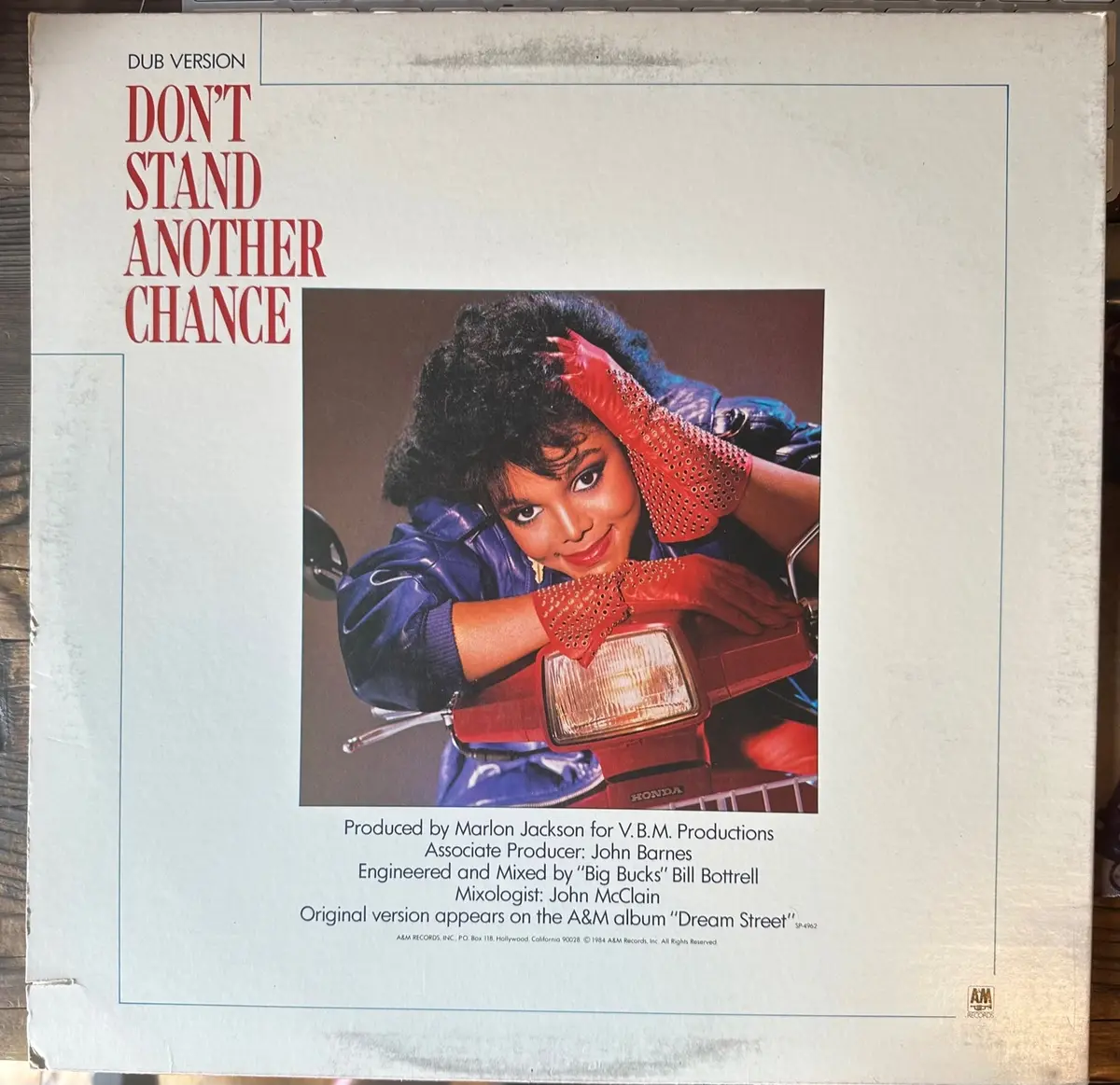 Janet Jackson - Don't Stand Another Chance 12" Single Lp Vinyl - Used 2