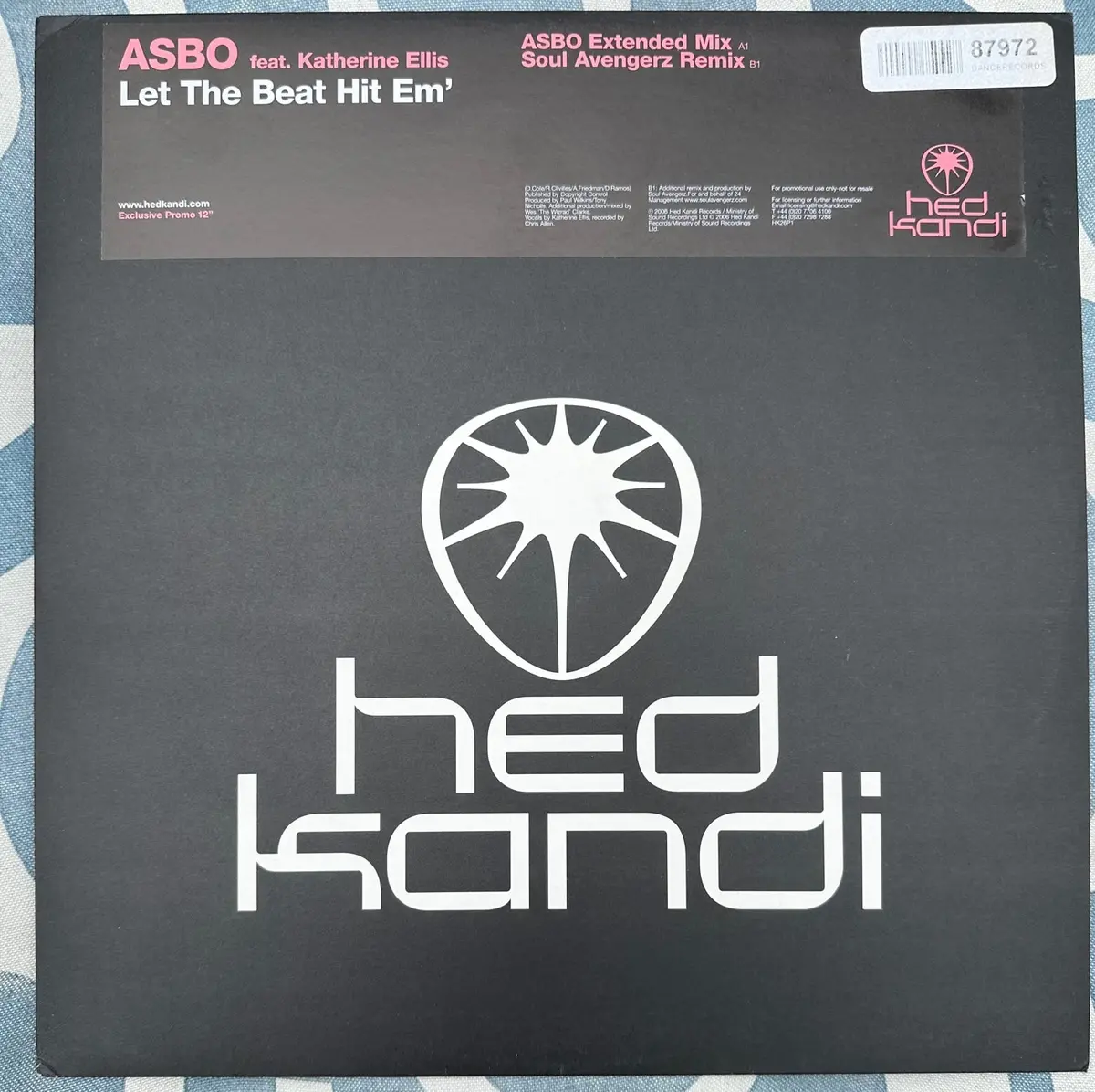 Hed Kandi Presents Asbo - Let The Beat Hit Em'  12" Import Single -- Lp Vinyl - Used 1