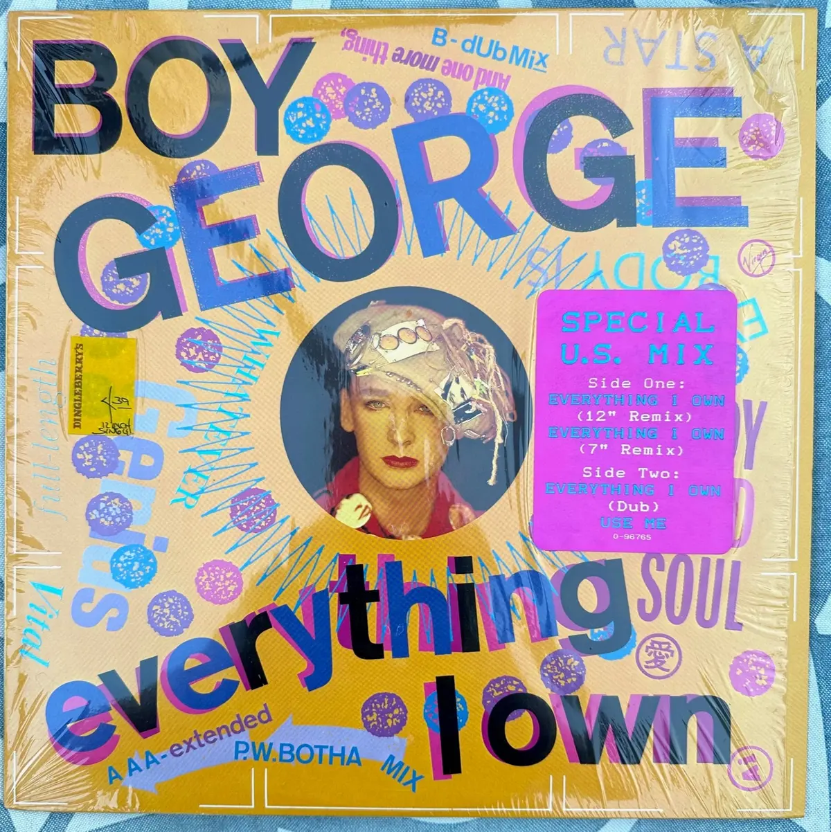 Boy George - Everything I Own  12" Remix Lp Vinyl - Used 1