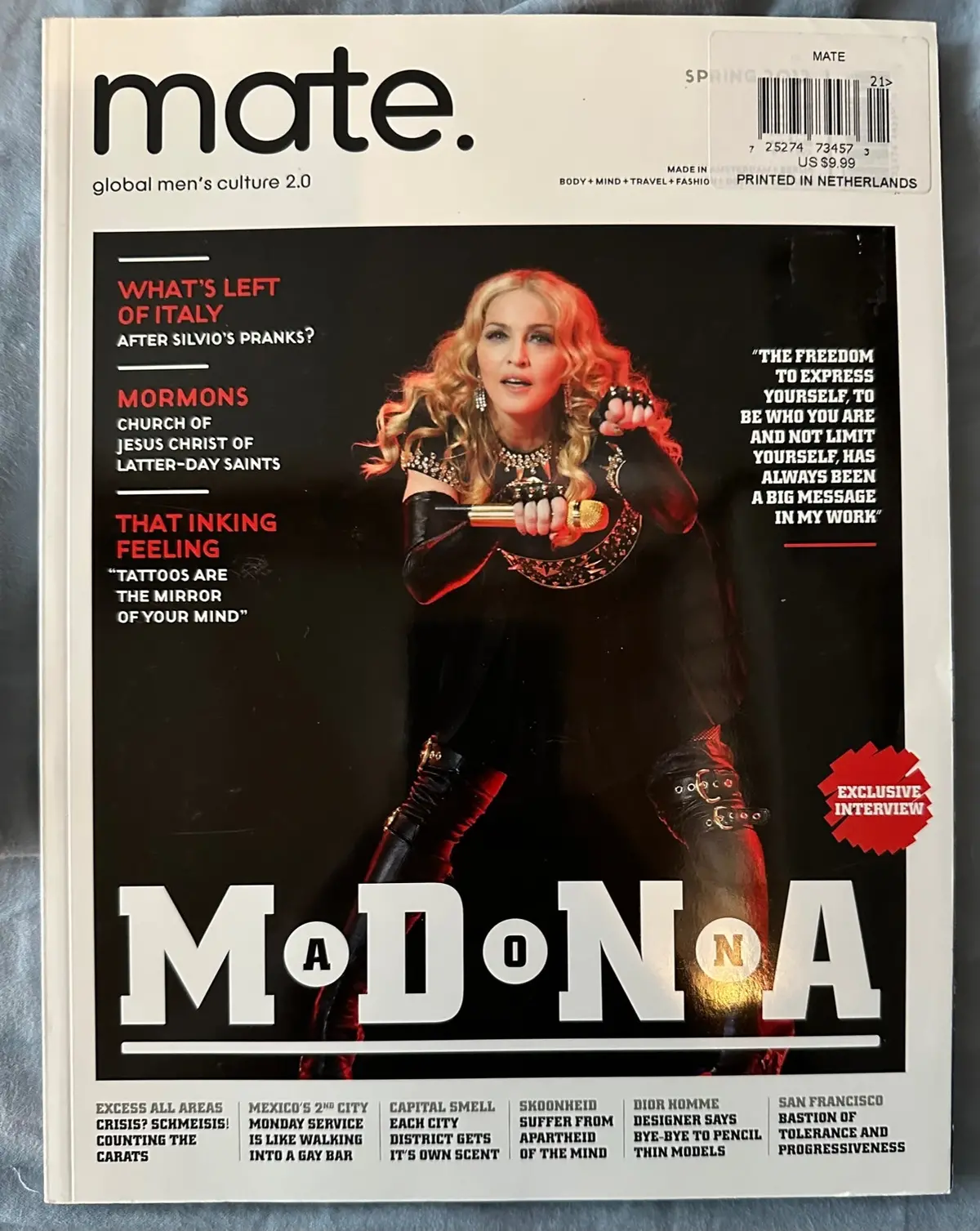 Madonna Magazine - Mate Global Men's Culture 2.0   Spring 2012 1