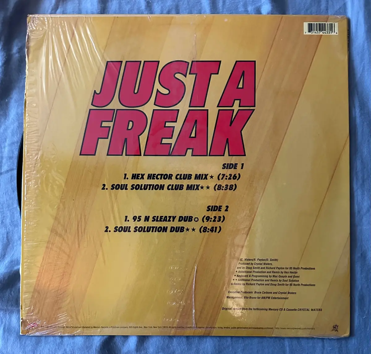 Crystal Waters - Just A Freak 12" Remix Lp Vinyl - Used 2
