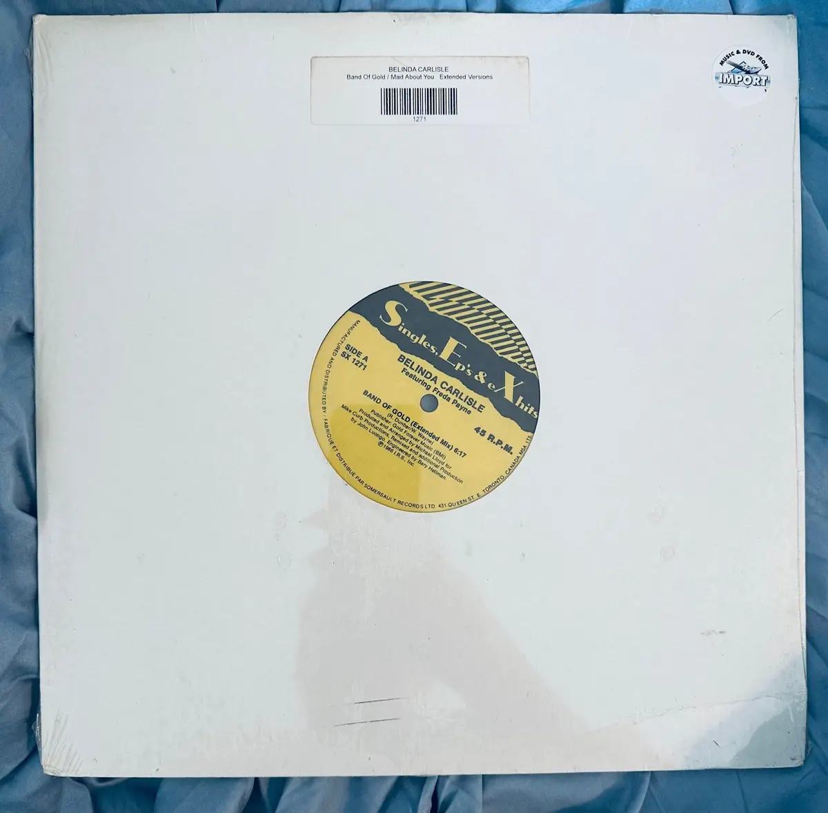 Belinda Carlisle -- Mad About You / Band Of Gold 12" Versions Lp Vinyl -- New 1