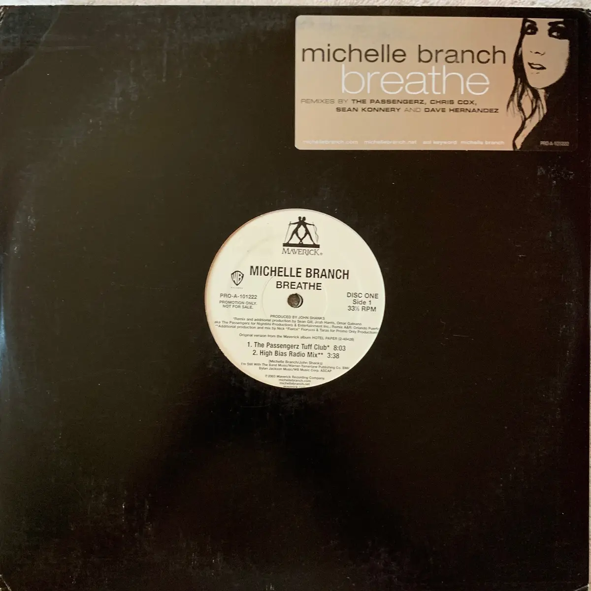 Michelle Branch - Breathe (2Xlp Promotional Remix) Lp Vinyl 2
