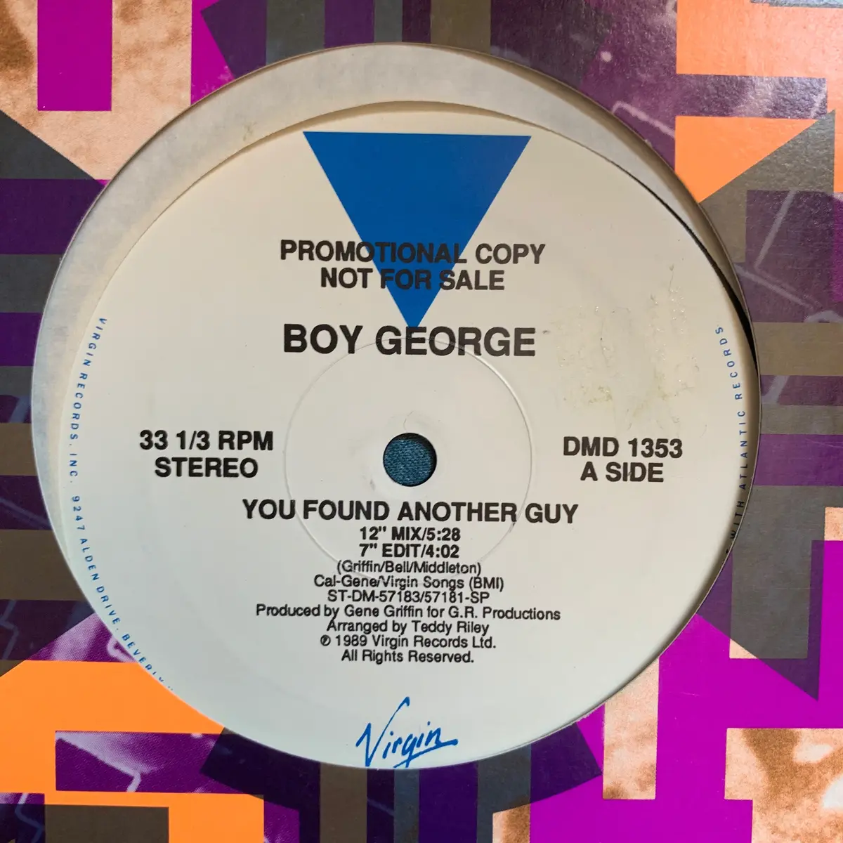 Boy George - You Found Another Guy 12" Remix Promo Lp Vinyl - Used 1
