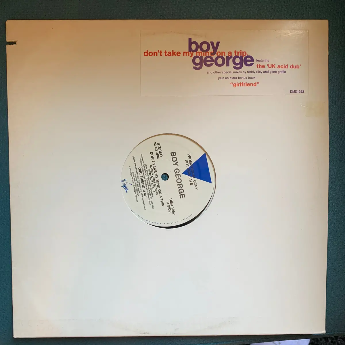 Boy George - Don't Take My Mind On A Trip Promo 12" Remix Lp Vinyl 1