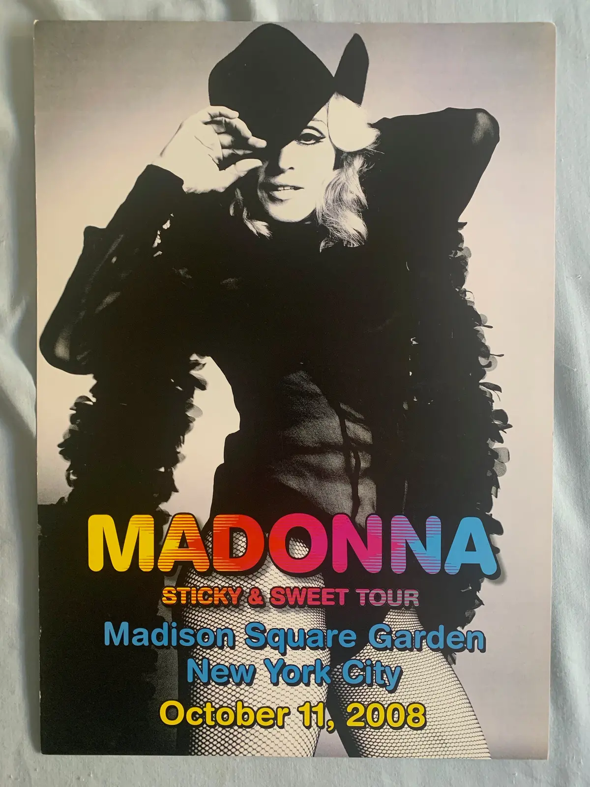 Madonna Nyc 2008 Sticky & Sweet Tour Print Madison Square Garden Poster 1