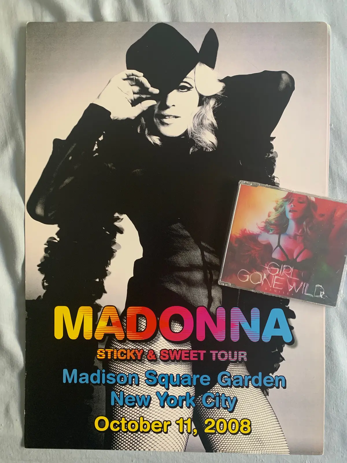 Madonna Nyc 2008 Sticky & Sweet Tour Print Madison Square Garden Poster 2