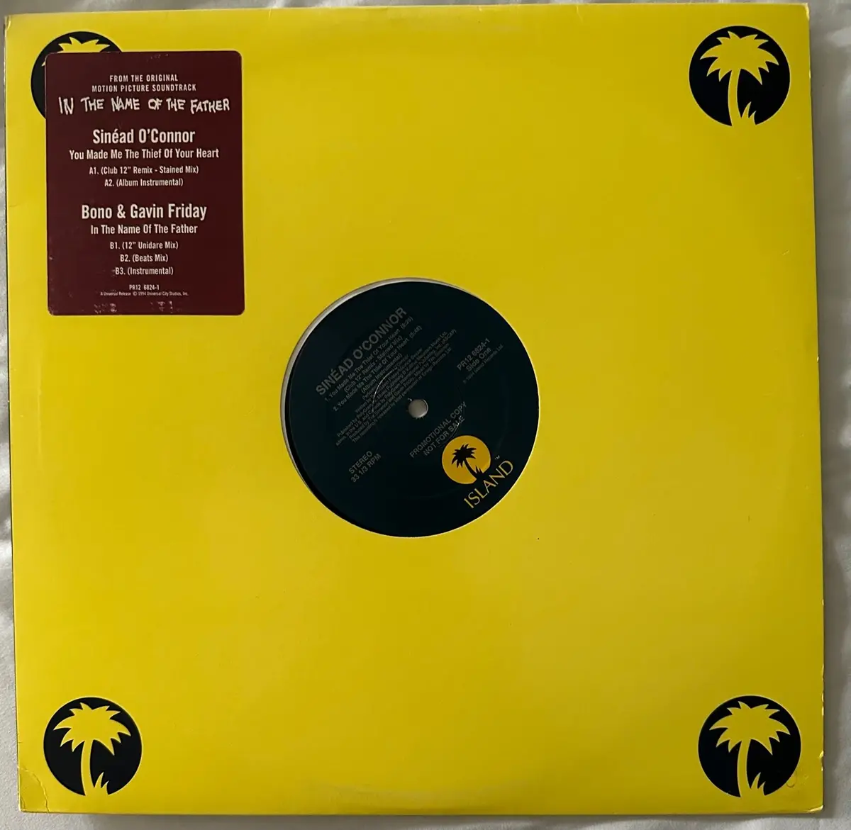 Sinéad O'connor - You Made Me The Thief Of Your Heart / Bono - In The Name Of The Father - 12" Lp Single - Used 1