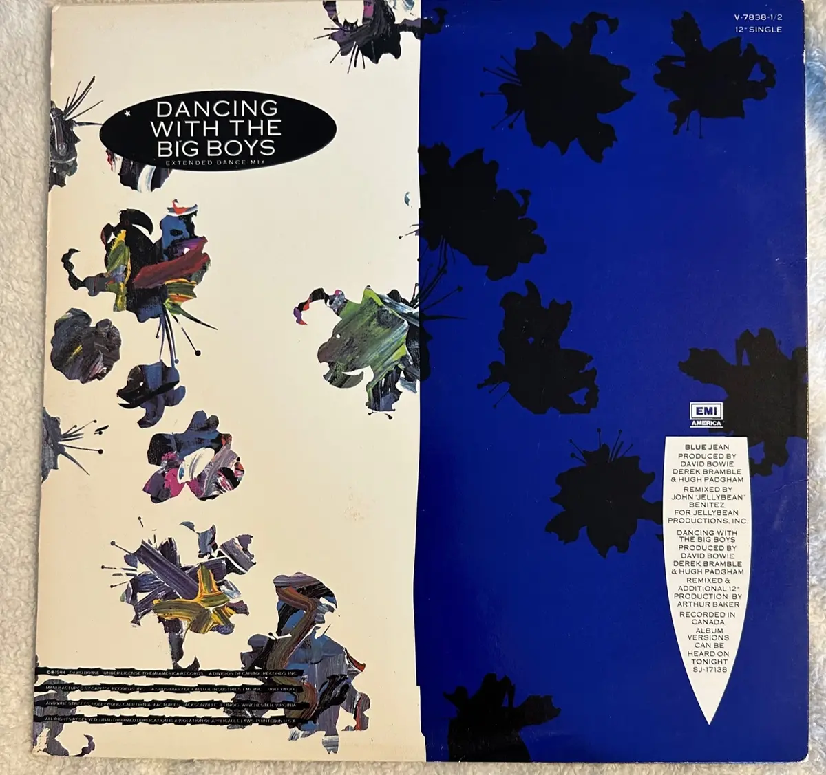 David Bowie - Blue Jean / Dancing With The Boys - 12" Remix Lp Vinyl - Used 2