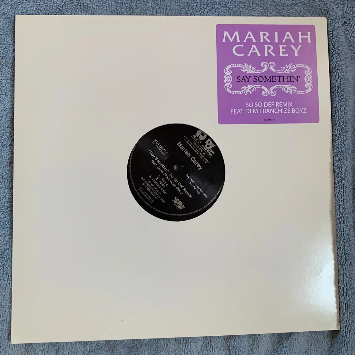 Mariah Carey - "Say Somethin" So So Def Remix  12" Lp Vinyl Promo 1