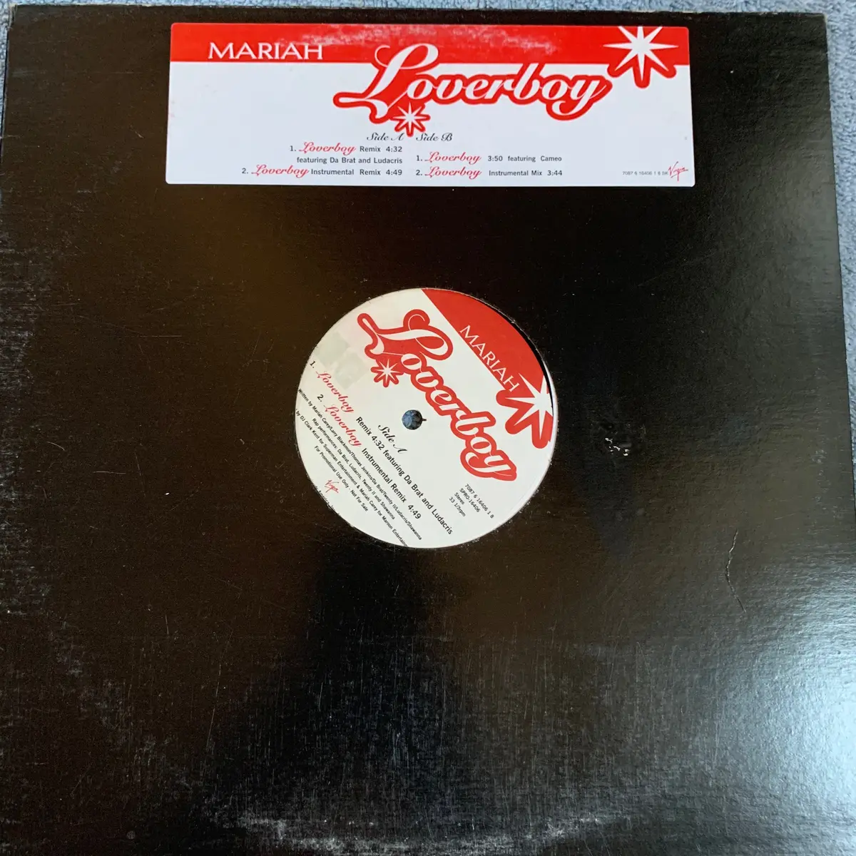 Mariah Carey - Loverboy 12" Lp Vinyl Promo 1