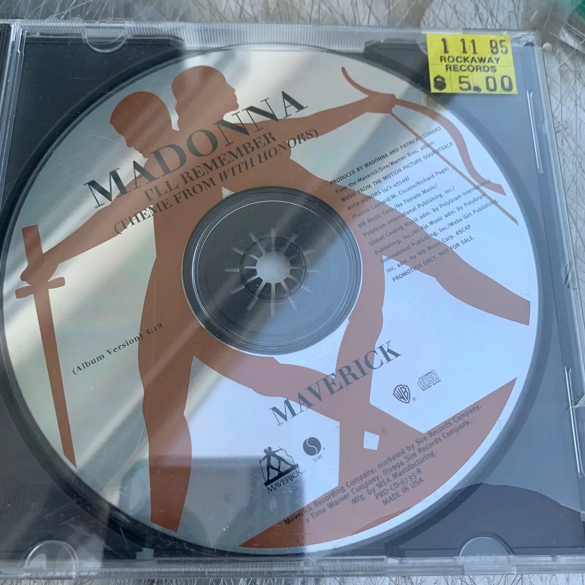 Madonna - "I'll Remember"  (Promo Cd Single) Used 1