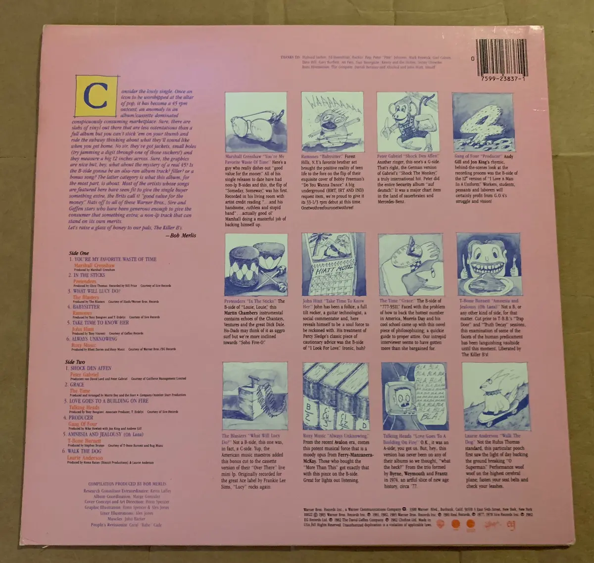 Attack Of The Killer B's (Sire B-Sides) Vol. 1 Lp Vinyl - Used 2