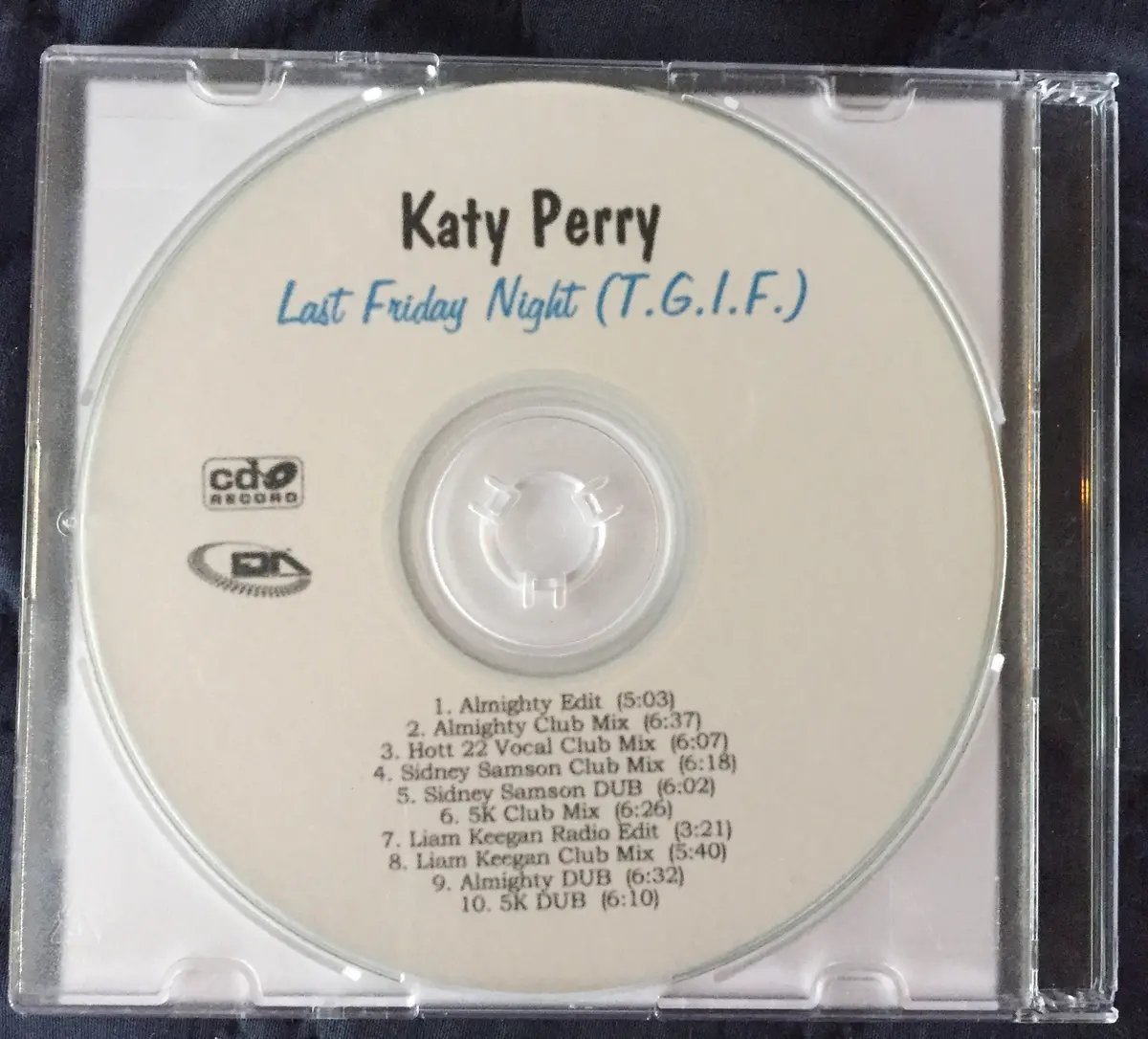 Katy Perry - Last Friday Night (Tgif) Dj Cd Single 2