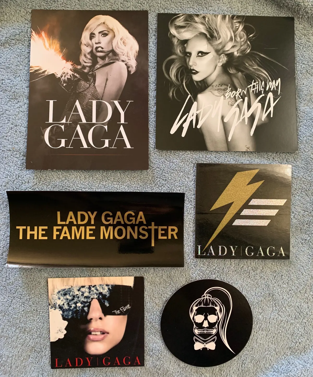 Lady Gaga - 6 Official Promotional 3 Stickers / 3 Promo Cards 1