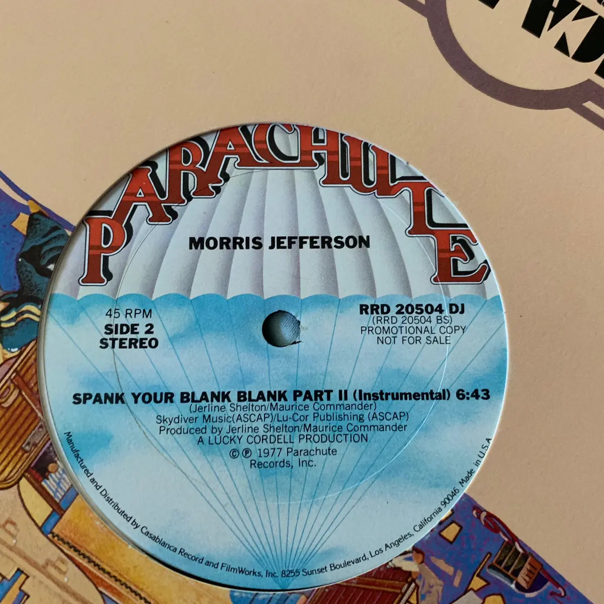 Morris Jefferson - Spank Your Blank Blank 12" Disco Lp Vinyl 2