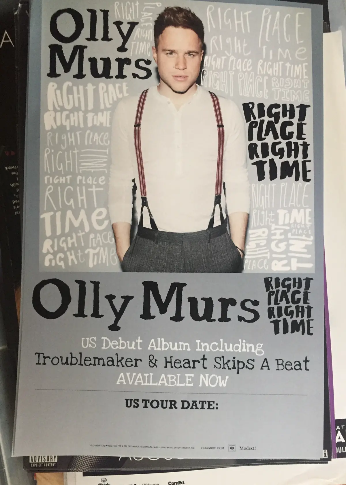 Olly Murs - Right Place Right Time - Promo Poster 11X17 1