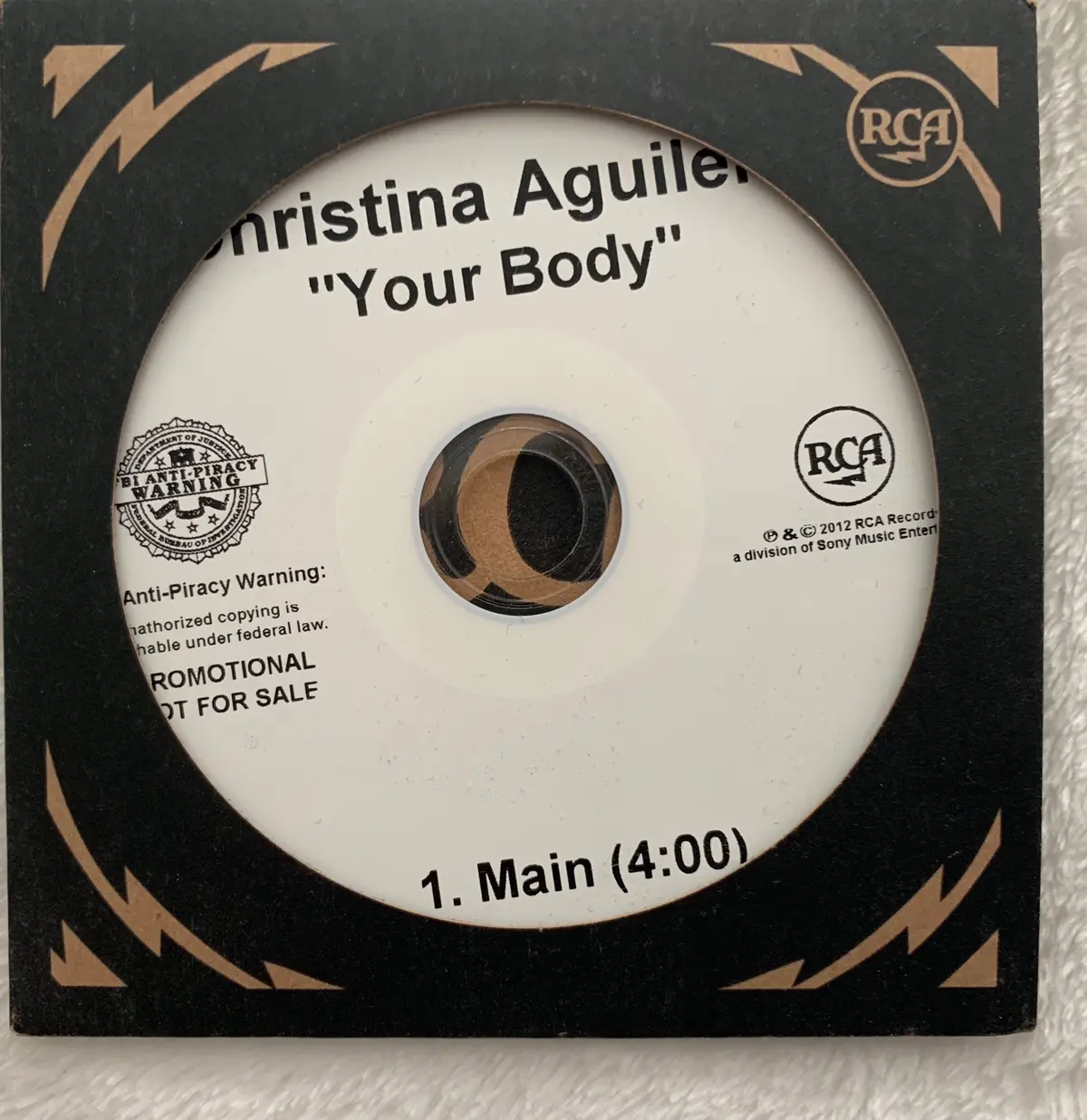 Christina Aguilera - Promo Cd Single Your Body 1