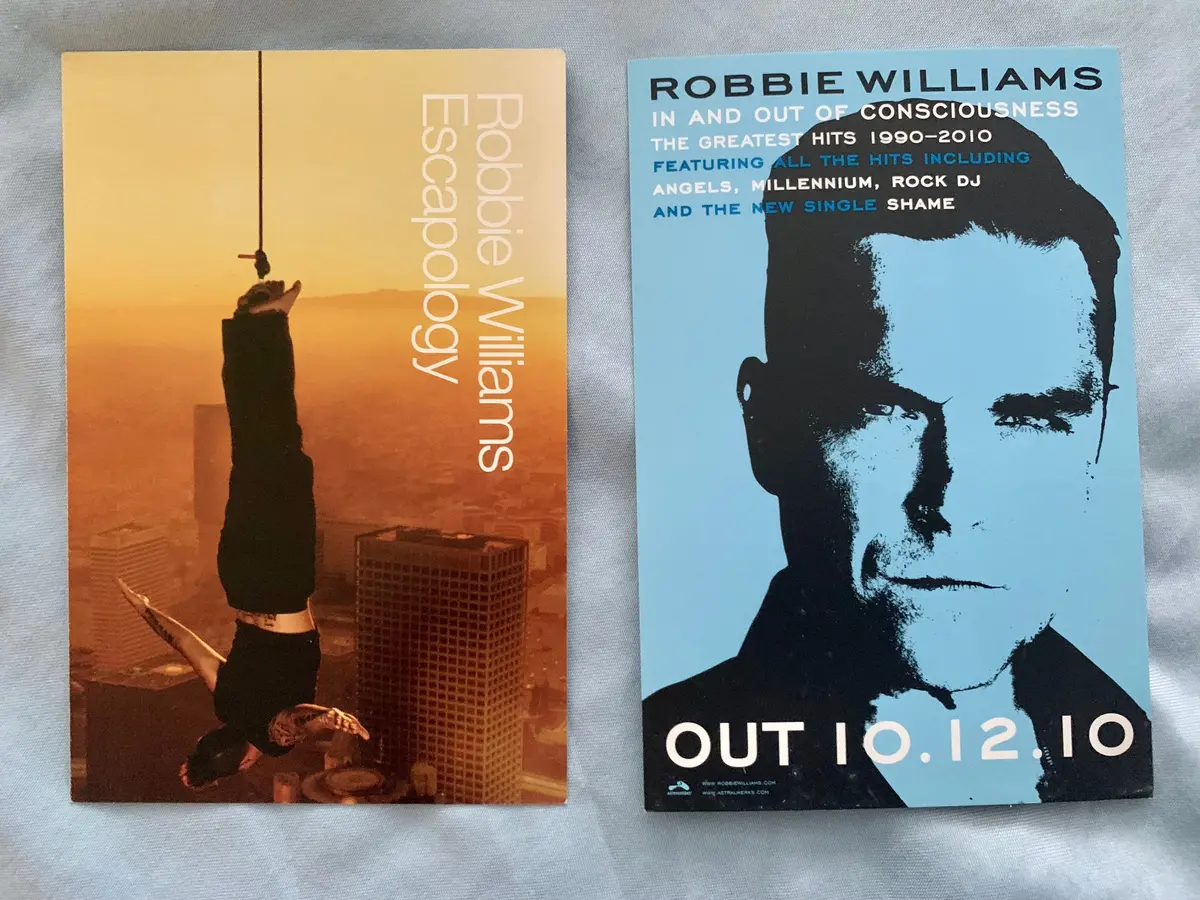 Robbie Williams 2 Promo Postcards 4X6 1
