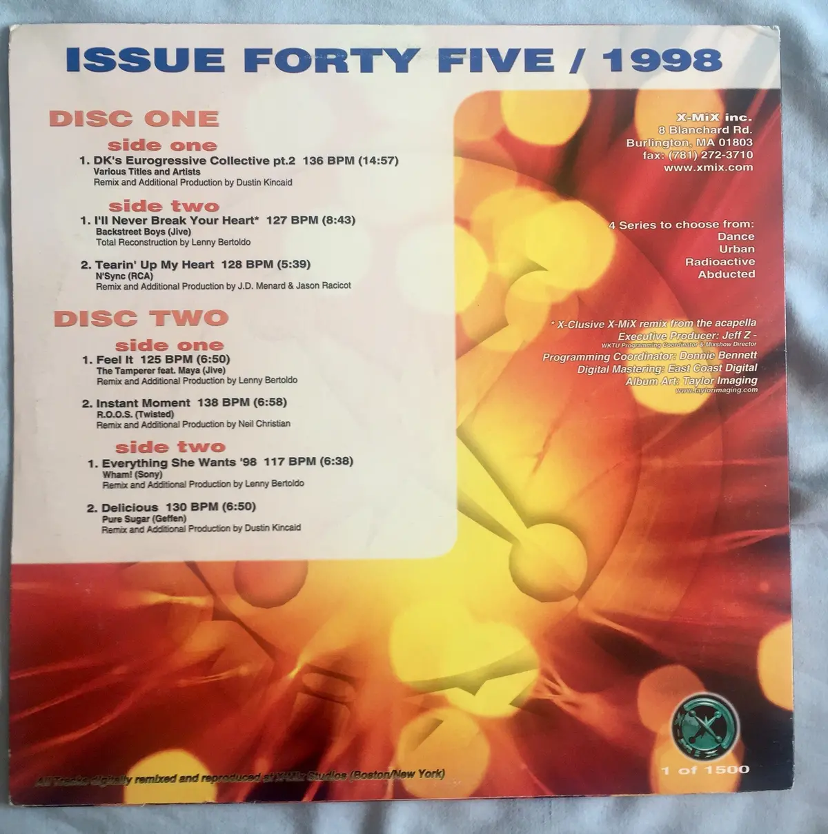 Dance Series Issue 45 Double 12" Vinyl Dj Mixes (Various: Wham!, Nsync, Backstreet Boys,++ - Used 2