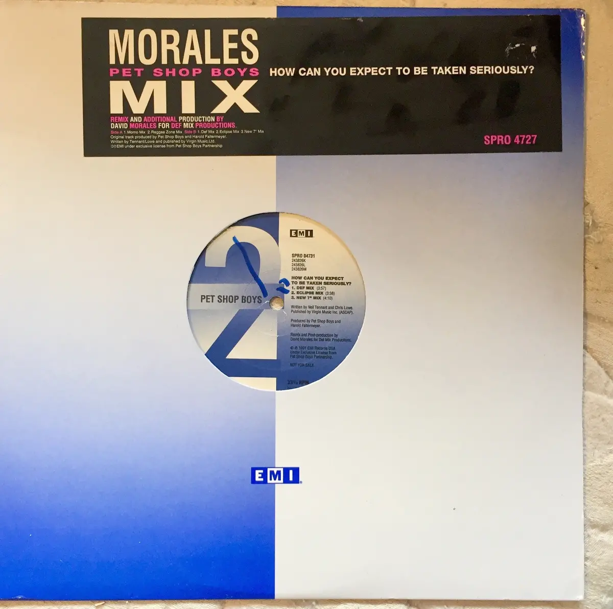Pet Shop Boys - How Can You Expect To Be Taken Seriously 12" Promo - Used 1