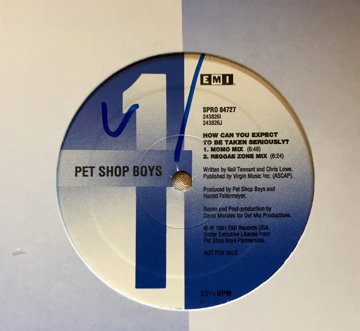 Pet Shop Boys - How Can You Expect To Be Taken Seriously 12" Promo - Used 2