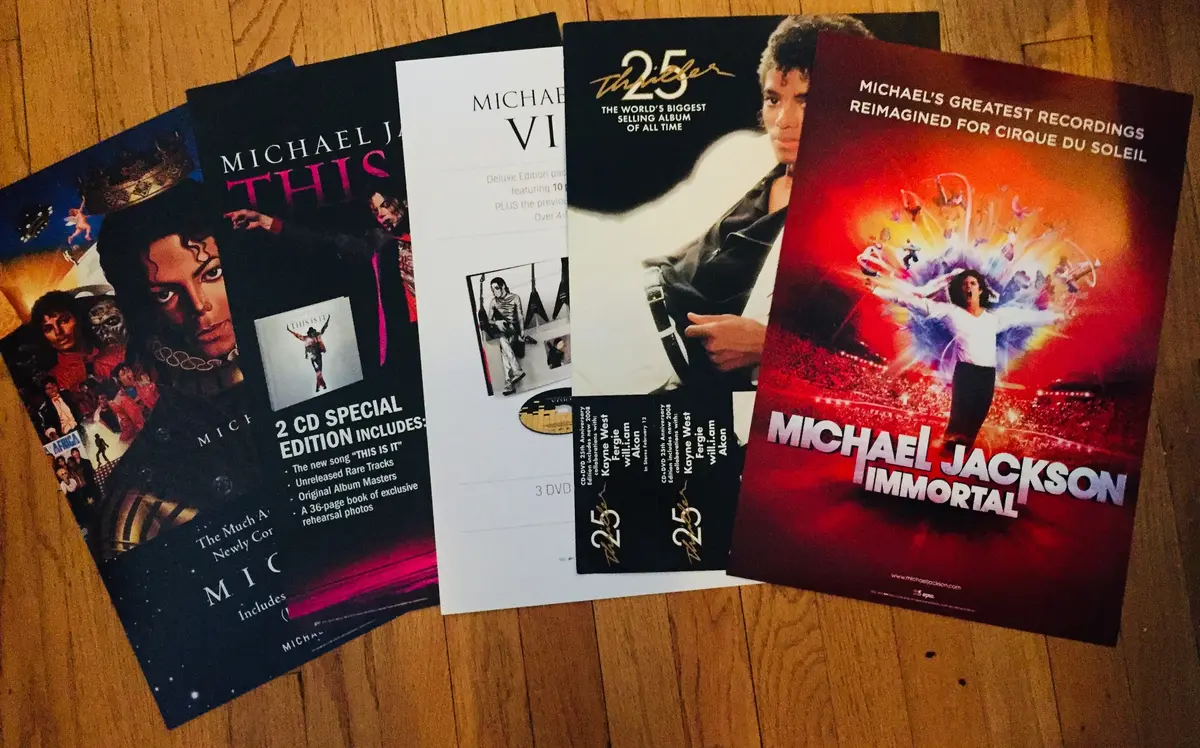 Micheal Jackson - Lot Of 5 Promotional Poster Flats. 1