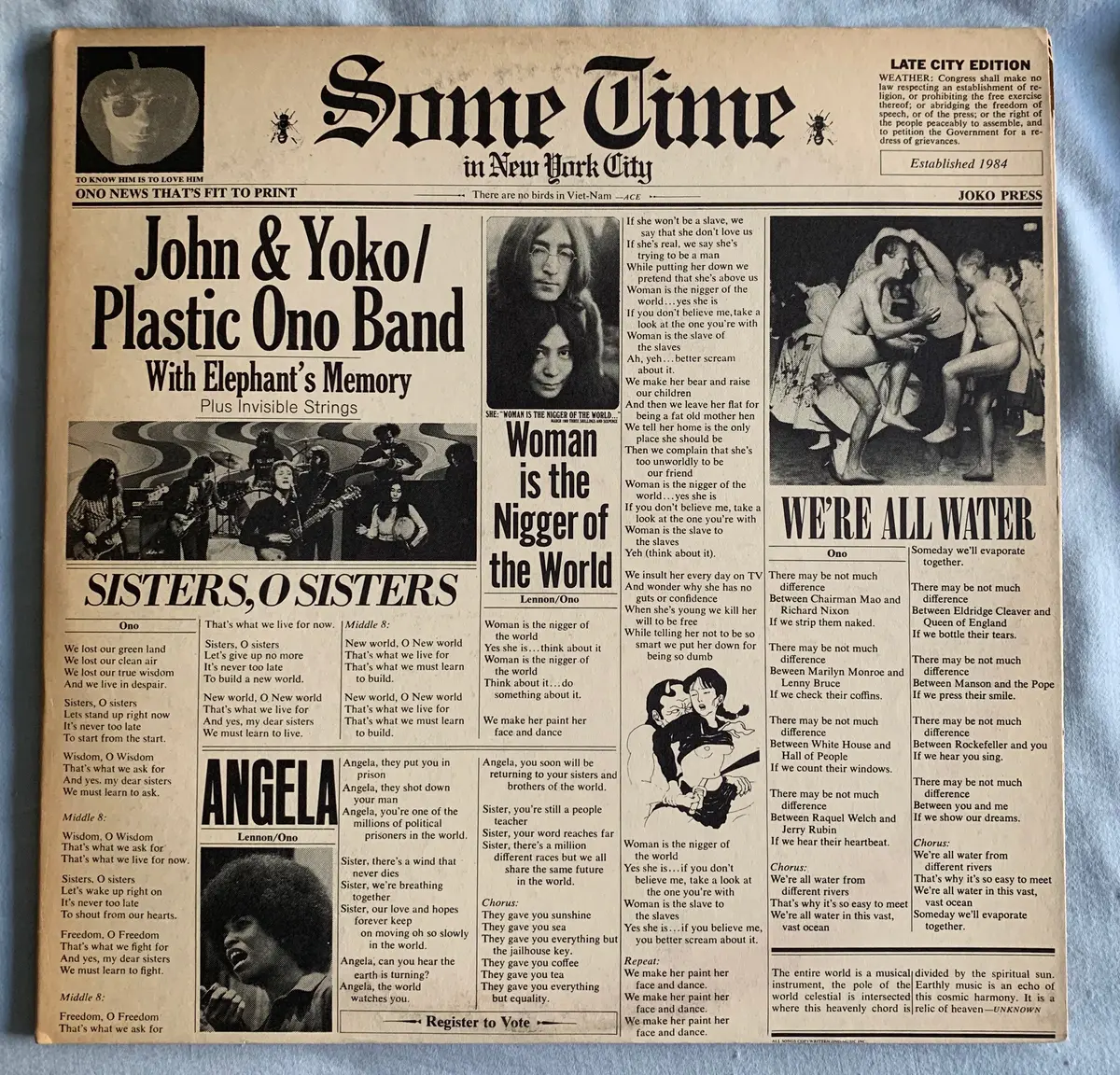 John Lennon & Yoko Plastic Ono Band  - Some Time Lp Vinyl - Used 1