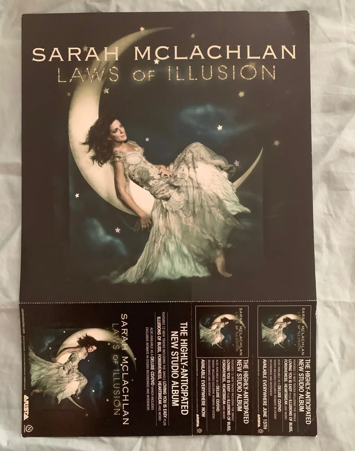 Sarah Mclachlan - Laws Of Illusion Promo Poster Flat 12X17 1